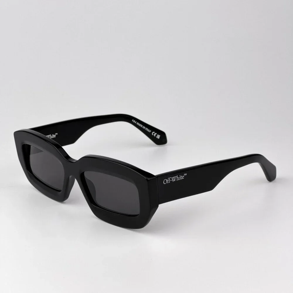 Off-White CHARLOTTE Men Sunglasses Black Rectangle Frame I Model OERI138 1007